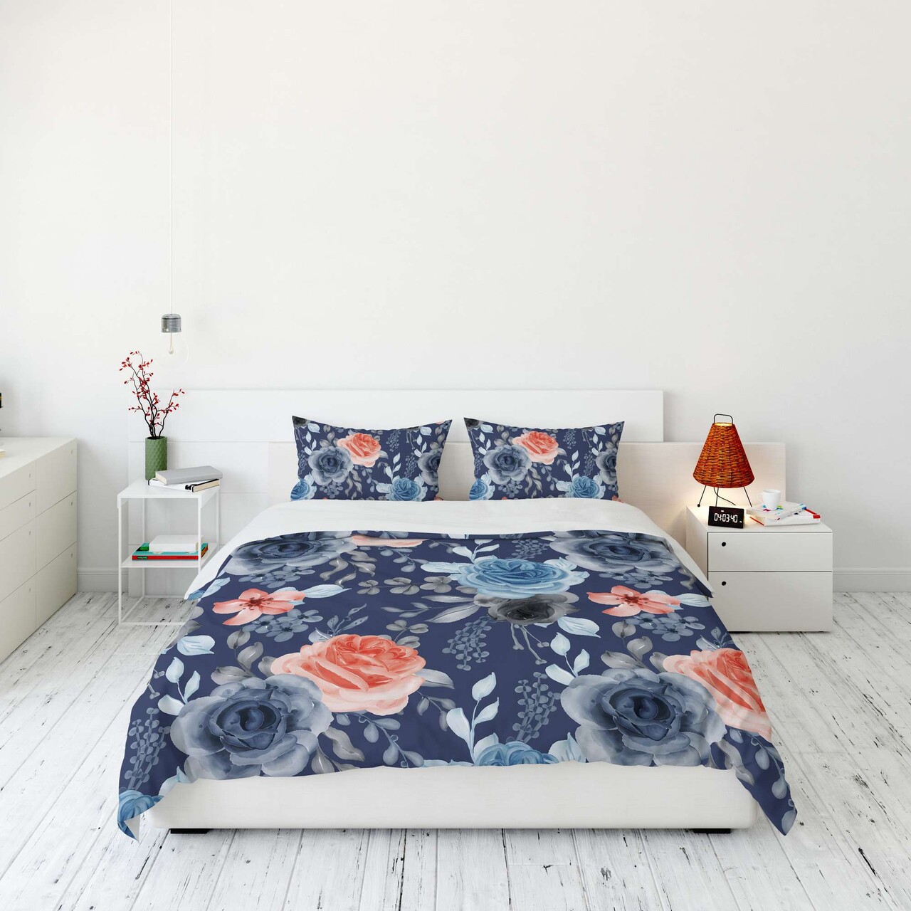 Lenjerie de pat dubla (DE) 3 piese L'essentiel Maison FLW_DVT25-9 Multicolor