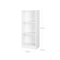 Corp biblioteca 3 rafturi, Vasagle, 40x24x93 cm, PAL, alb