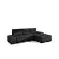 Coltar extensibil dreapta 4 locuri ELTAP, Ov28, Ottavio, 275x180x85 cm, lemn/poliester, negru