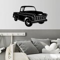 Decoratiune de perete, Chevy 3200 Pickup, Dimensiune: 60 x 36 cm , Negru
