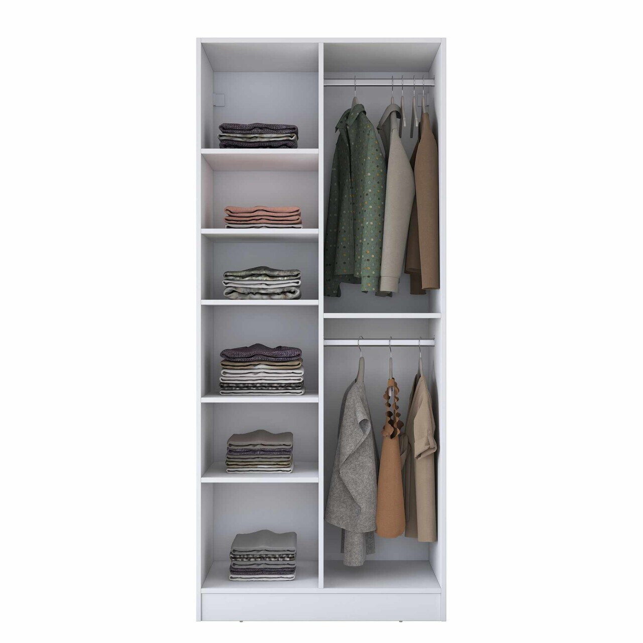 Dulap pentru haine, Hanah Home, BA300, 90x210x57.5 cm, Alb — imaginea 7
