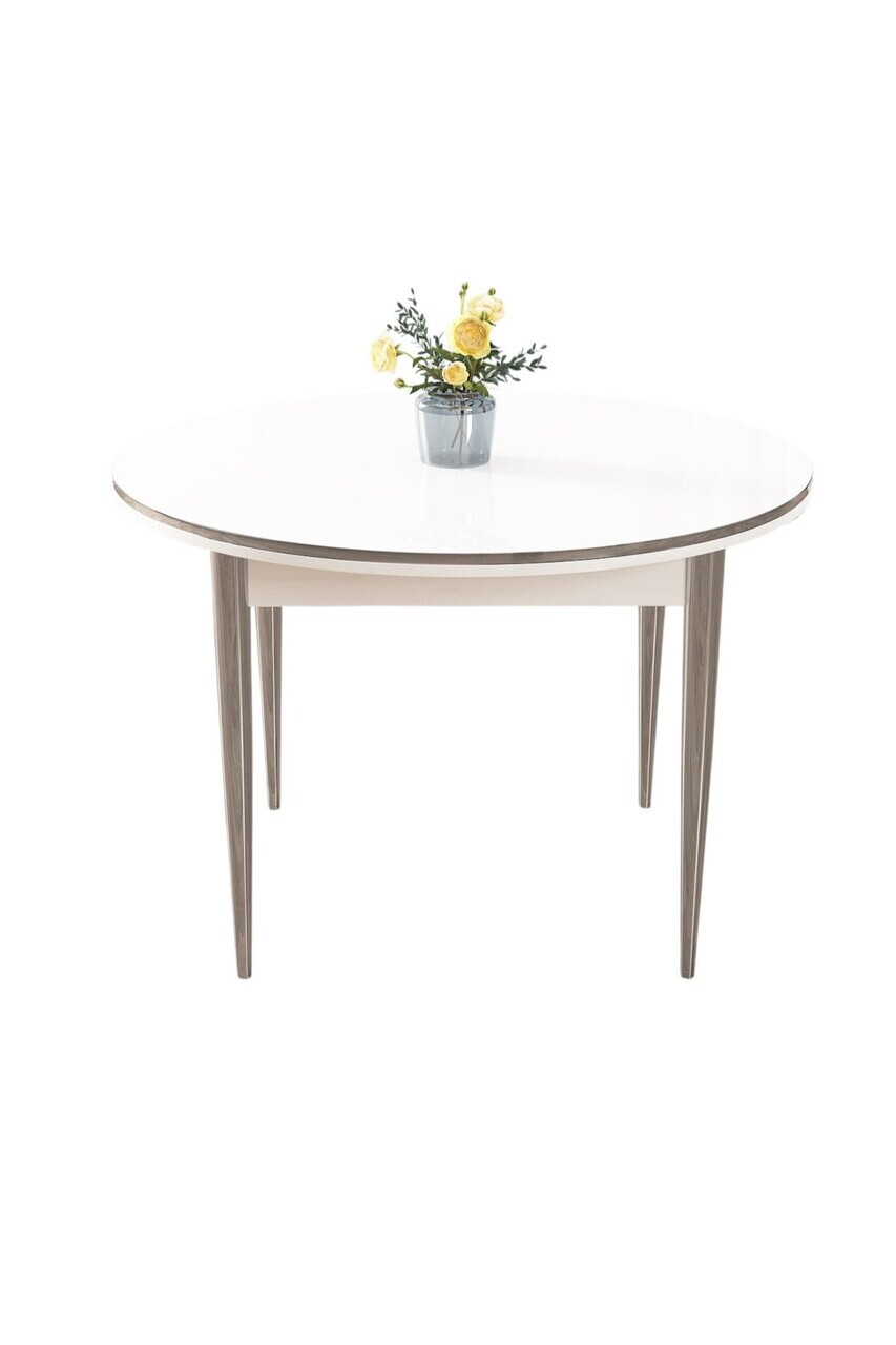 Masa, Hanah Home, Osle, 90x75x90 cm, Alb / Crom — imaginea 2