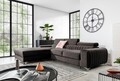 Coltar extensibil stanga 3 locuri ELTAP, LT-22VE, Grayson, 278x205x92 cm, lemn/poliester, maro