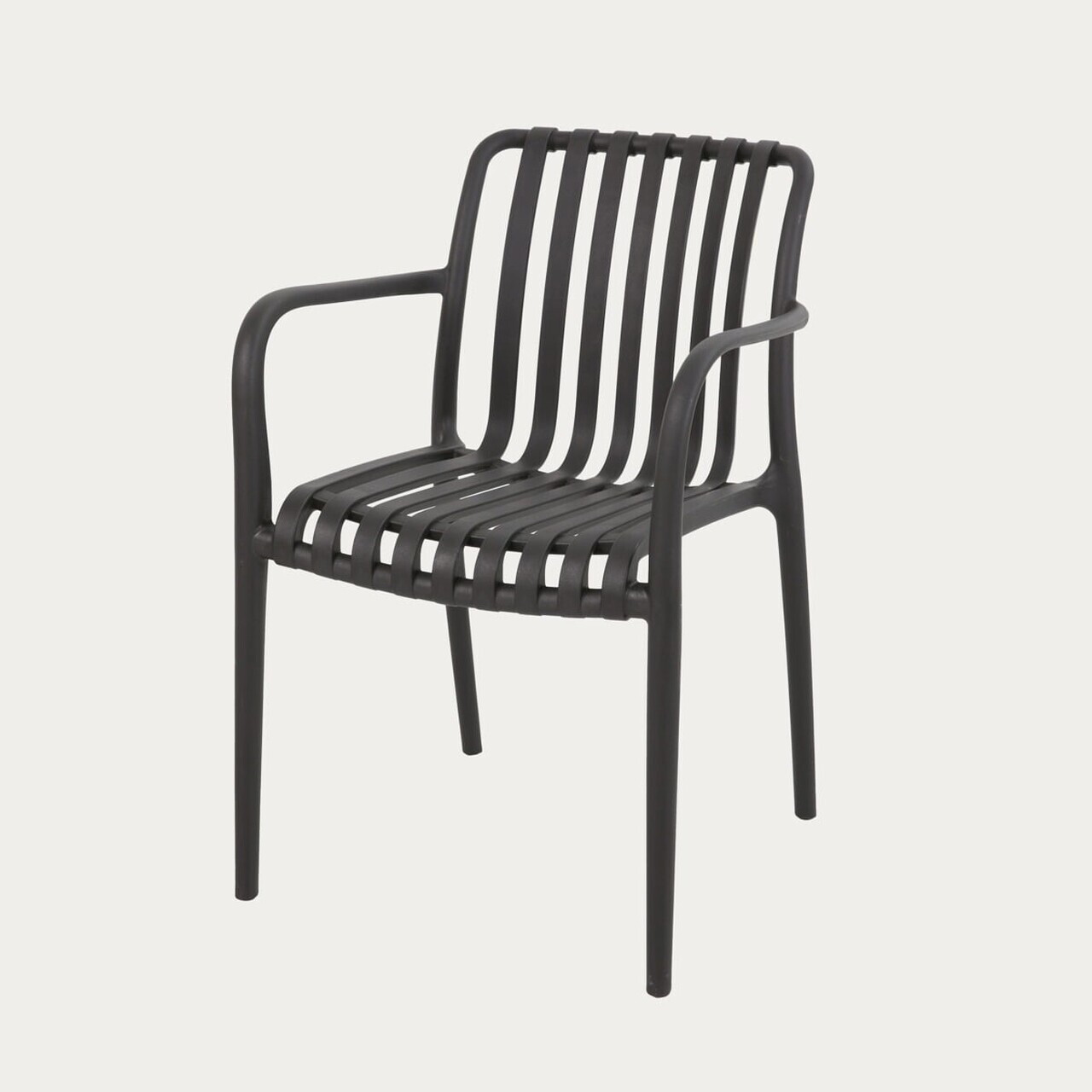 Scaun pentru gradina Valoro, Homla, 54.50x58.50x81 cm, plastic, maro inchis - view 2