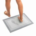 Covoras de baie absorbant Thrymat, InnovaGoods, 40x60 cm, piele ecologica nappa/burete, antiderapant. gri