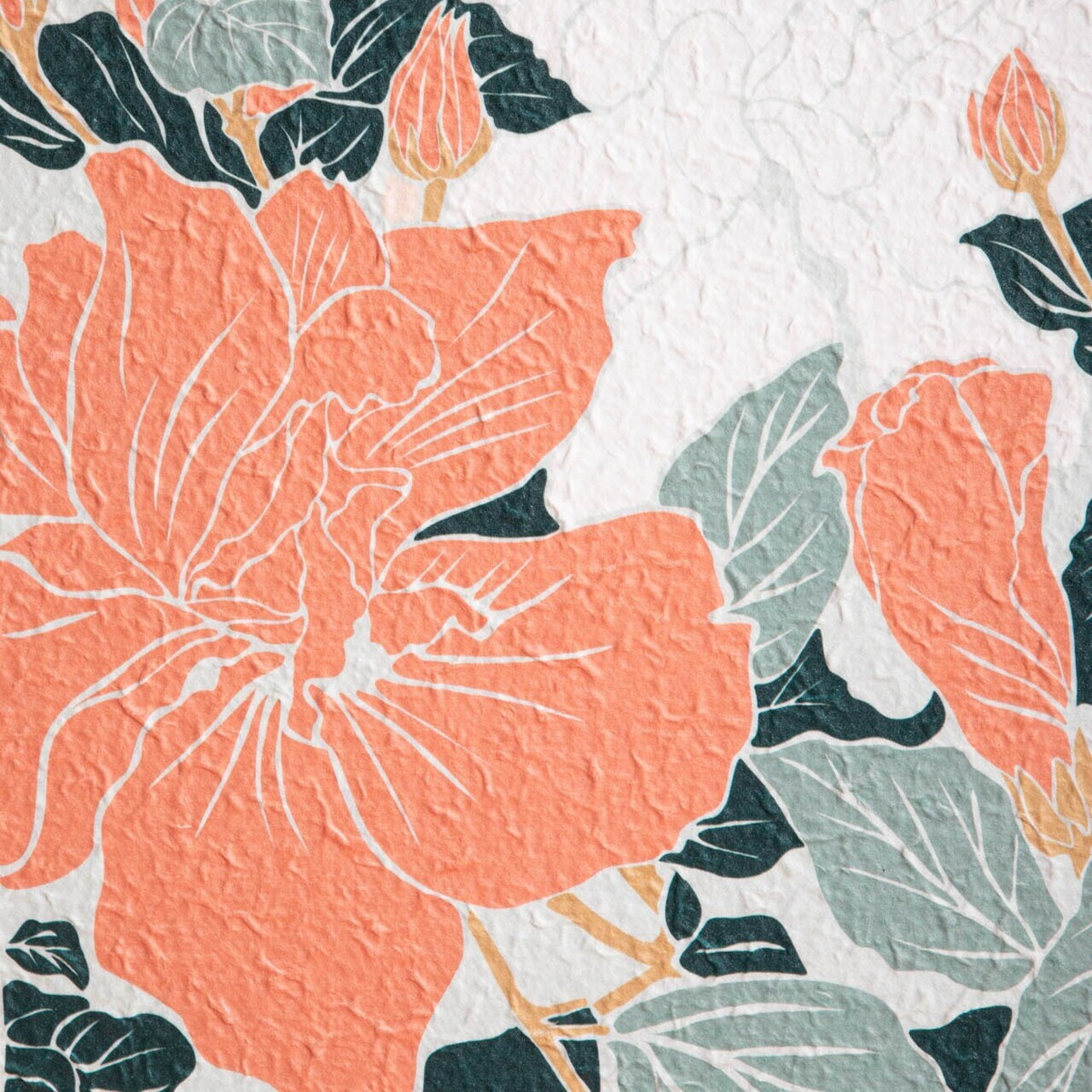 Tablou decorativ floare Saaro, Homla, 40x50x2 cm, lemn/hartie, natur — imaginea 4