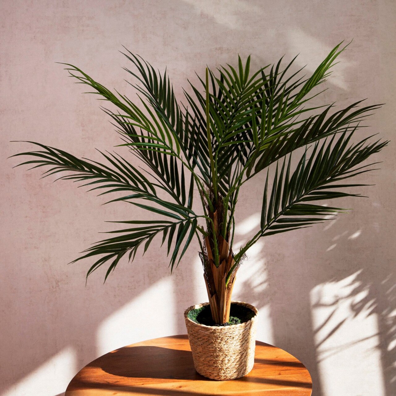 Planta artificiala palmier Tropical Zone, Homla, 120 cm, plastic, verde