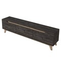 Comoda TV, Wren, D1 - 2487, 180 x 48.6 x 35 cm, pal melaminat, nuc/negru