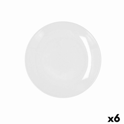 Set 6 farfurii, bidasoa, glacial coupe, Ø 21 cm, ceramica, alb