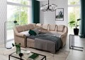 Coltar extensibil stanga 3 locuri ELTAP, LII-068, Lord II, 243x195x112 cm, lemn/poliester, bej inchis