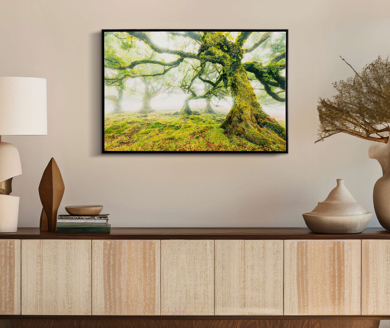 Tablou decorativ Forest Mauro Ferretti 60x90 cm canvas/lemn de pin/plastic multicolor