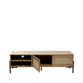 Comoda TV Haga, Homla, 140x40x44 cm, MDF/metal, natur