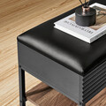 Bancheta cu spatiu de depozitare Columbian, Vasagle, 80x35x46 cm, MDF/PAL/poliuretan, maro/negru