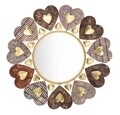 Oglinda decorativa Cuori, Mauro Ferretti, Ø 61 cm, fier/oglinda, multicolor