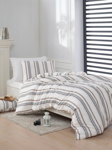 Lenjerie de pat pentru o persoana 2 piese, Nairobi - Cream, EnLora Home, 70% bumbac/30% poliester