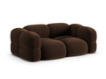 Canapea 3 locuri, Loretto, Cosmopolitan Design, 210x100x68 cm, catifea, ciocolata