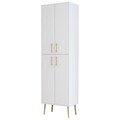 Dulap multifunctional, Hommy Craft, Berlin A, 60x202x35 cm, PAL, Alb/Auriu