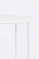 Masuta de cafea pentru gradina/terasa Austin, Bizzotto, D35x63 cm, otel, invelis e-coating, finisaj mat, alb
