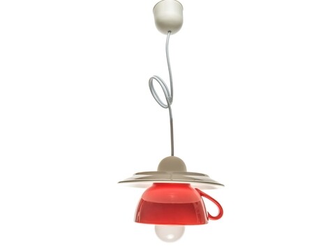 Pendul Afternoon tea, Deco Republic, E27, 1x60W, ceramica, rosu