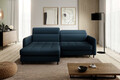 Coltar extensibil stanga 3 locuri ELTAP, LT-40MAN, Gomsi, 228x165x100 cm, lemn/poliester, albastru inchis