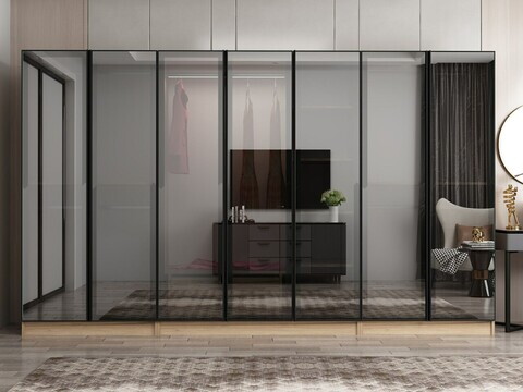 Dulap pentru haine, Hanah Home, Nisa, 315x210x52 cm, Dore