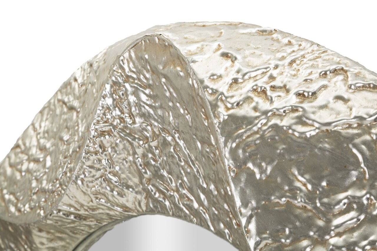 Oglinda de perete Argelux Round, Mauro Ferretti, 104 cm, fier/MDF, argintiu - imagine 6
