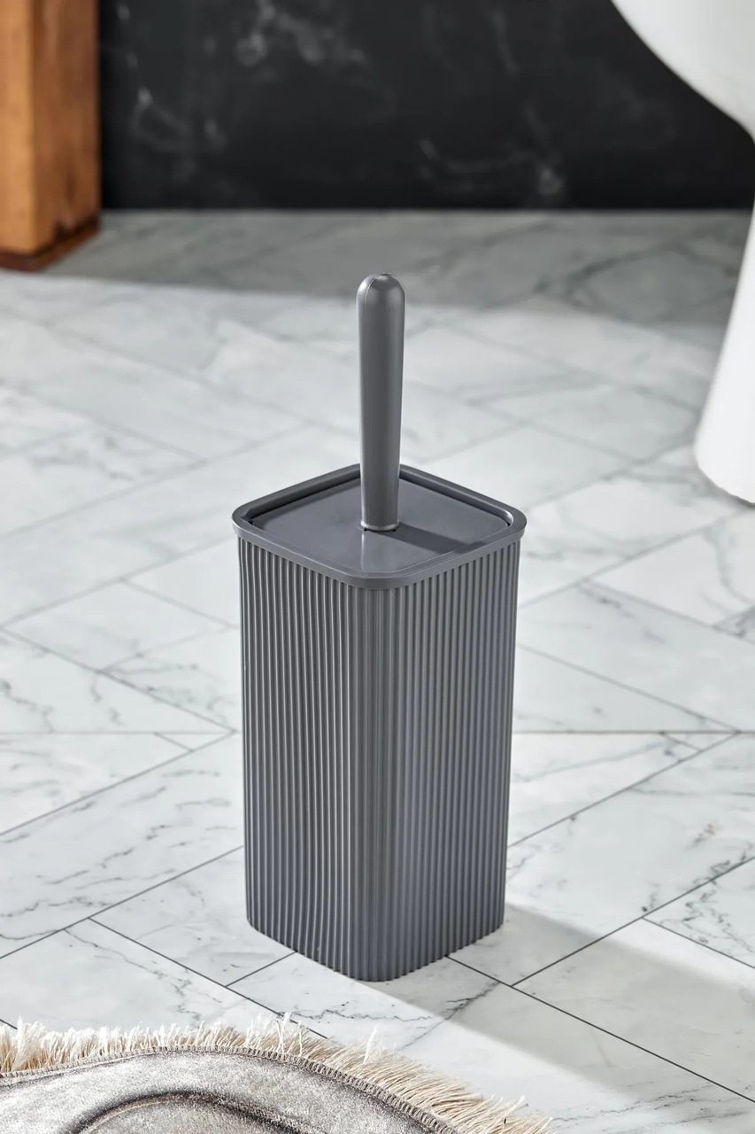 Perie de toaleta, L'essentiel Maison, PZR-049, 17.5x7 cm, Gri - view 4