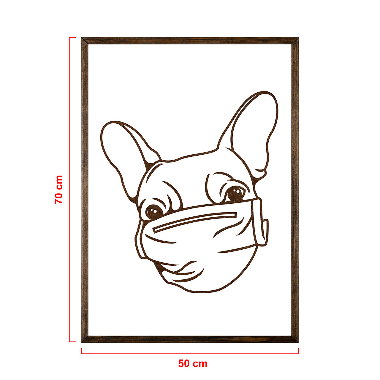 Tablou decorativ, TD089, Lemn, Desenat manual, Natural