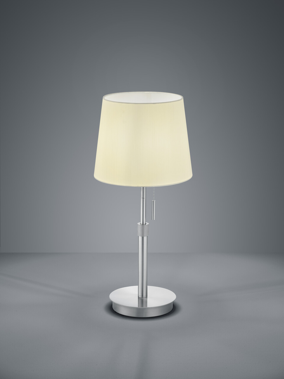 Lampa de masa Lyon, TRIO, 25.5x56 cm, 60W, 1x E27, metal, nichel mat/alb