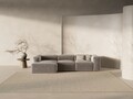 Coltar stanga 3 locuri, Bergamo, Cosmopolitan Design, 304x152x70 cm, tesatura structurata, cappuccino