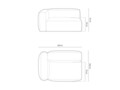 Modul stanga pentru canapea, 1 loc, Martina-212, Micadoni Home, 160x106x75 cm, velur, caramiziu