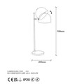 Lampa de masa, Fulgor, 942FLG1831, Metal, Auriu