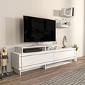 Comoda TV, Zena Home, Tammy, 180x54x36.8 cm, PAL, Alb