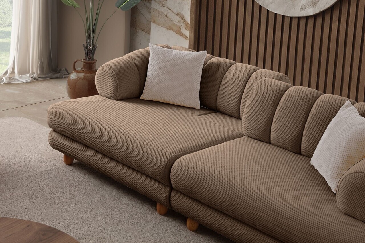 Canapea 3 locuri, Atelier del Sofa, 752EST1159, Lemn de carpen/PAL melaminat, Latte - view 6