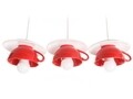 Lustra Afternoon tea, Deco Republic, E27, 3x60W, ceramica, rosu