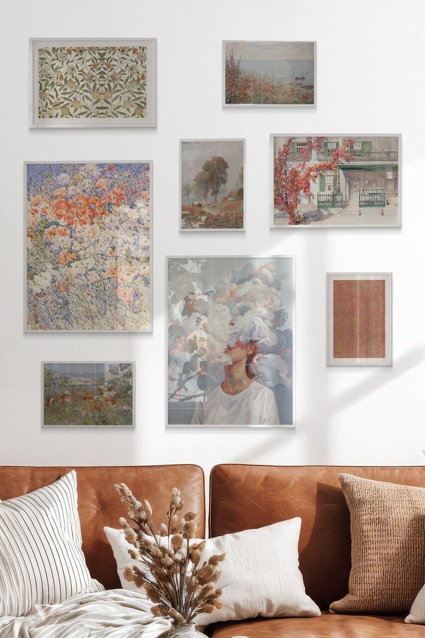 Tablou decorativ, Çgs-071-White-Byk, Lemn masiv, Față: 100% PVC STICLĂ, Multicolor