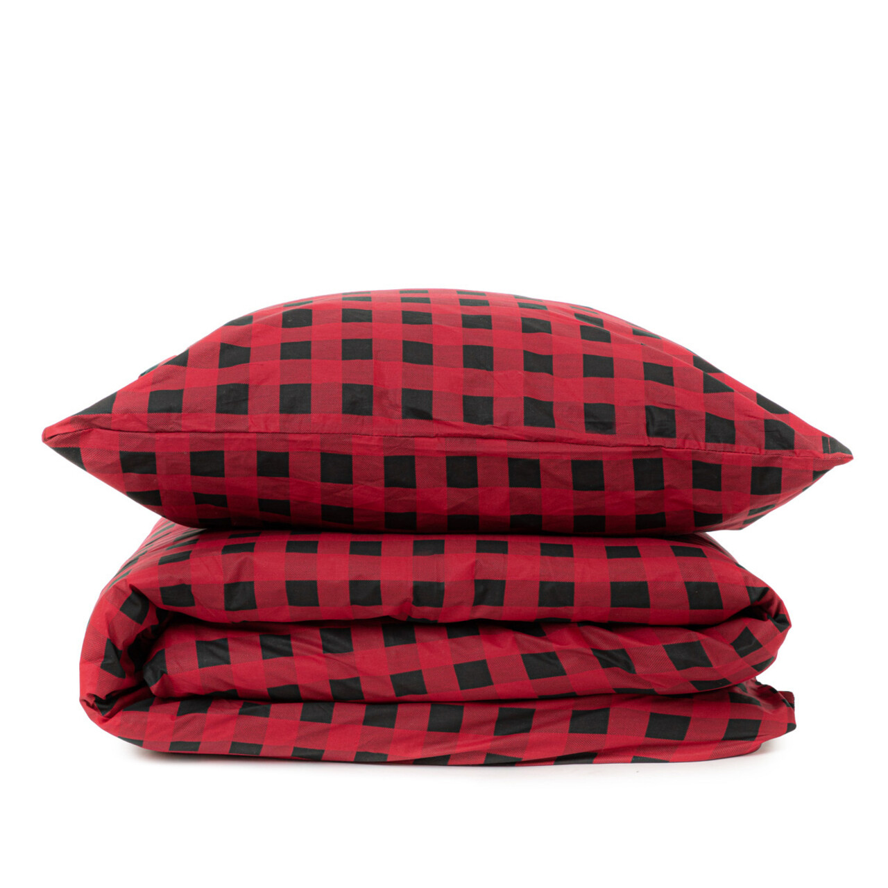 Lenjerie de pat dubla Ameri, Homla, 3 piese, 160x200 cm, bumbac, rosu/negru - 2 | YEO