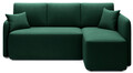 Coltar extensibil dreapta 3 locuri ELTAP, Hadson, 206x150x89 cm, lemn/poliester, verde inchis