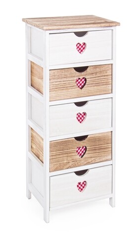 Comoda Chalet, Bizzotto, 40 x 29 x 90 cm, lemn de paulownia Bizzotto