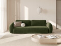 Canapea extensibila 3 locuri, Tonale, Cosmopolitan Design, 262x105x88 cm, catifea, verde army