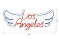 Decoratiune luminoasa LED, Los Angeles, Benzi flexibile de neon, DC 12 V, Rosu albastru