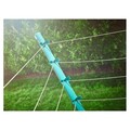 Uscator rotativ Leifheit, Linomatic 500 Easy, 50 m capacitate de uscare, aluminiu/plastic, argintiu/turcoaz