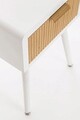 Noptiera Charley, Bizzotto, 40 x 30 x 57 cm, MDF/paulownia/pin/otel, alb/natural