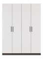 Dulap pentru haine, Rabi, Rb-183-01, 120x180x45 cm, Alb mat / Antracit