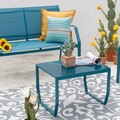 Set mobilier pentru gradina/terasa, Kavala, 4 piese, albastru