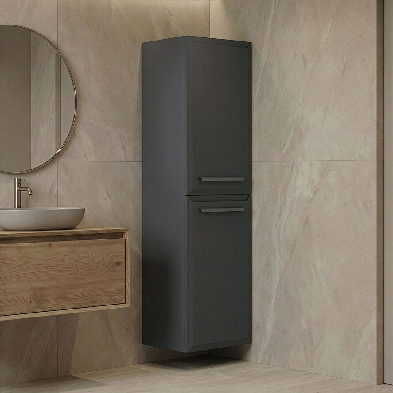 Dulap de baie, Hanah Home, Nuvola 40 v3, Antracit