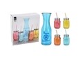 Set pentru bauturi Rainbow, 5 piese, sticla, multicolor
