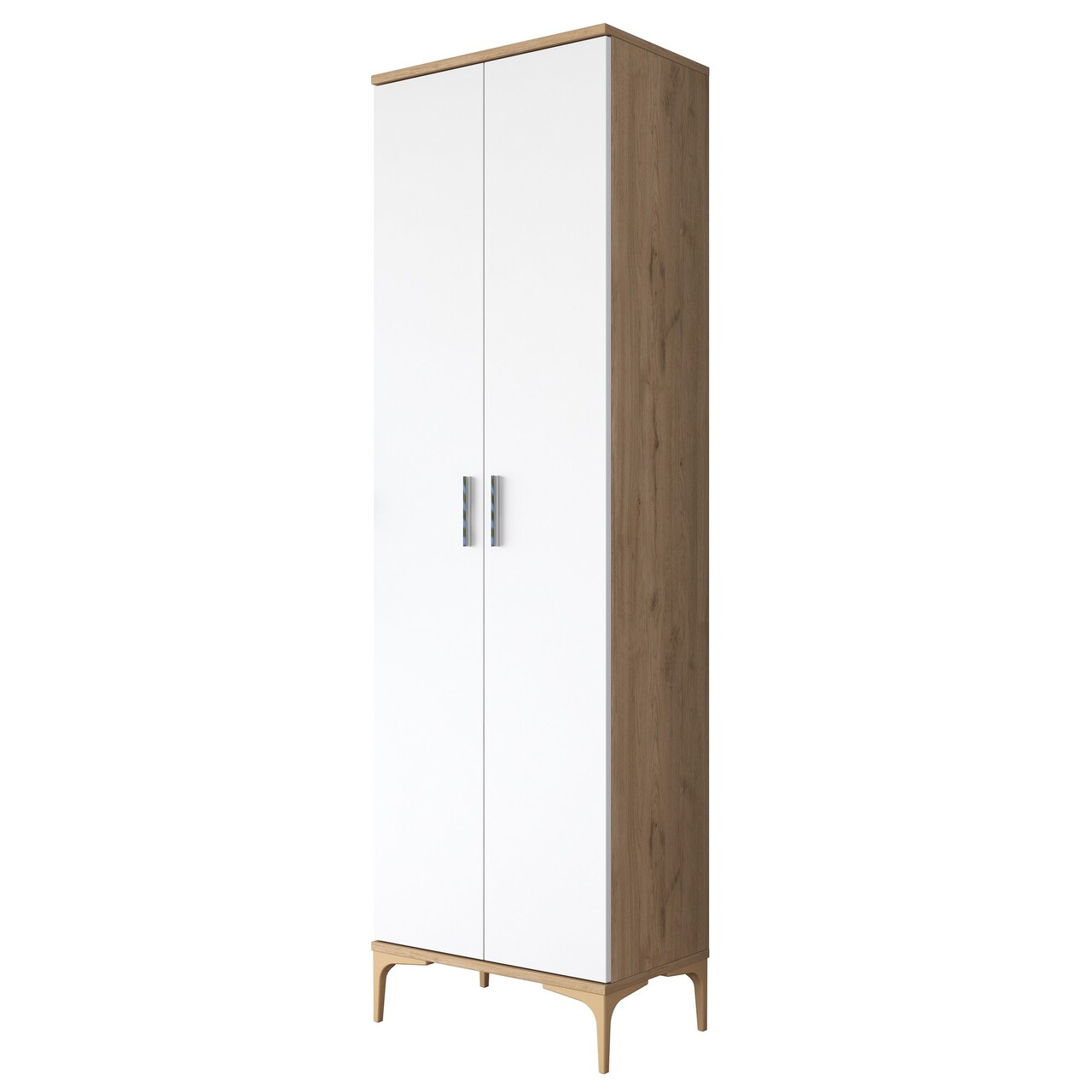 Dulap multifunctional, Rani, JE102, 60x198 cm, PAL, Nuc/Alb