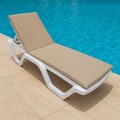 Pernă pentru șezlong, Pufito, 535PFT1501, Poliester, Bej