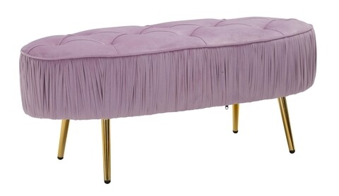 Bancheta ovally, mauro ferretti, 102x40.5x42 cm, catifea, roz